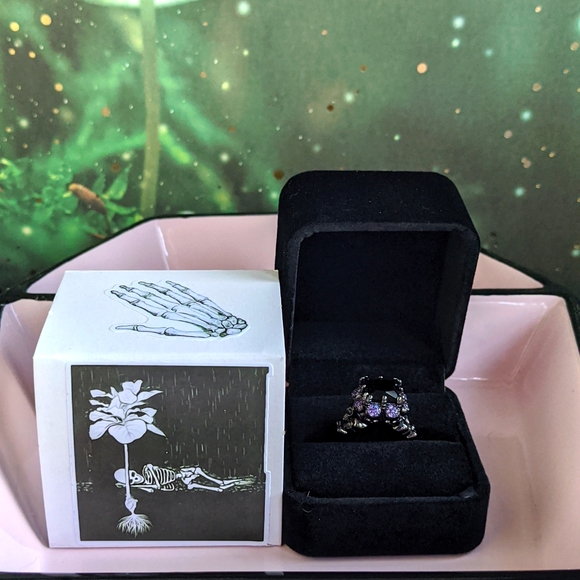 Skull and Crossbones Statement Ring Size 6 - Picture 5 of 12